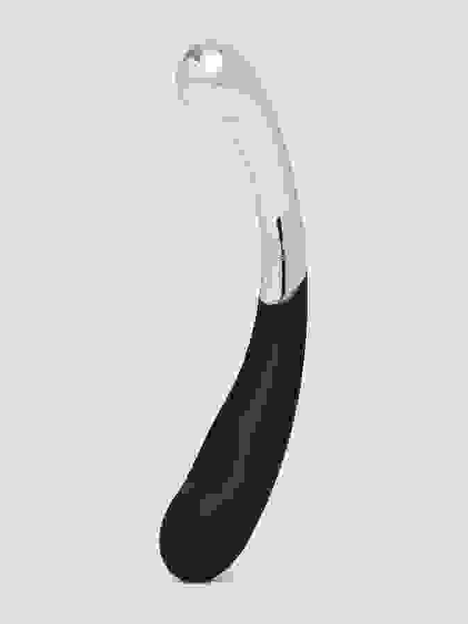 Fifty Shades of Grey Sweet Pressure Dark Steel and Silicone Double-Ended Dildo, Silver, hi-res